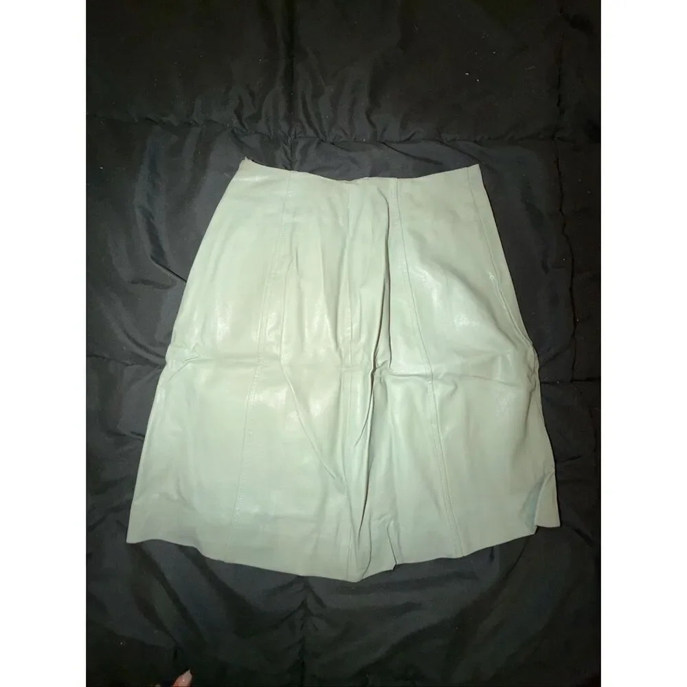 Mint Blue leather skirt size 0